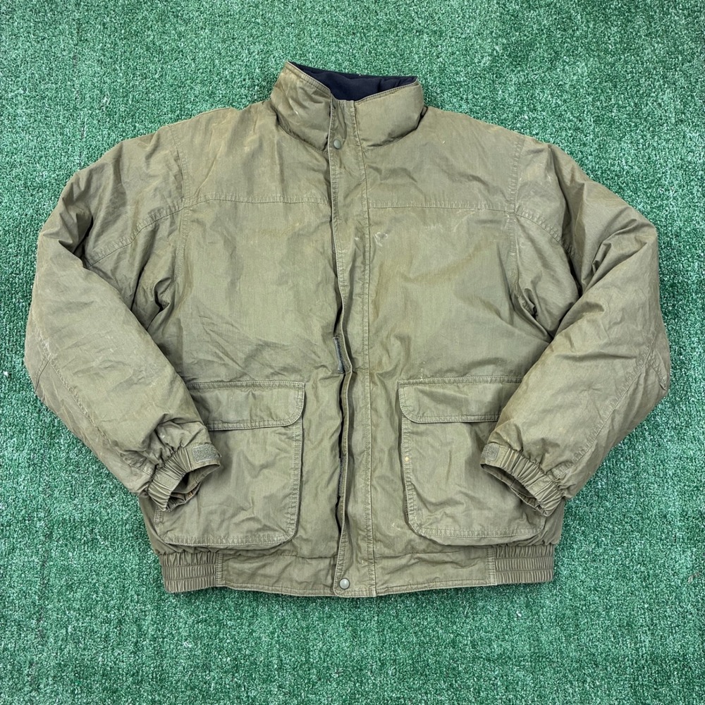 Vintage L.L. Bean Goose Down Puffer Jacket Olive Green